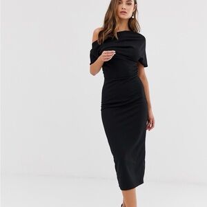 ASOS asymmetrical pencil midi